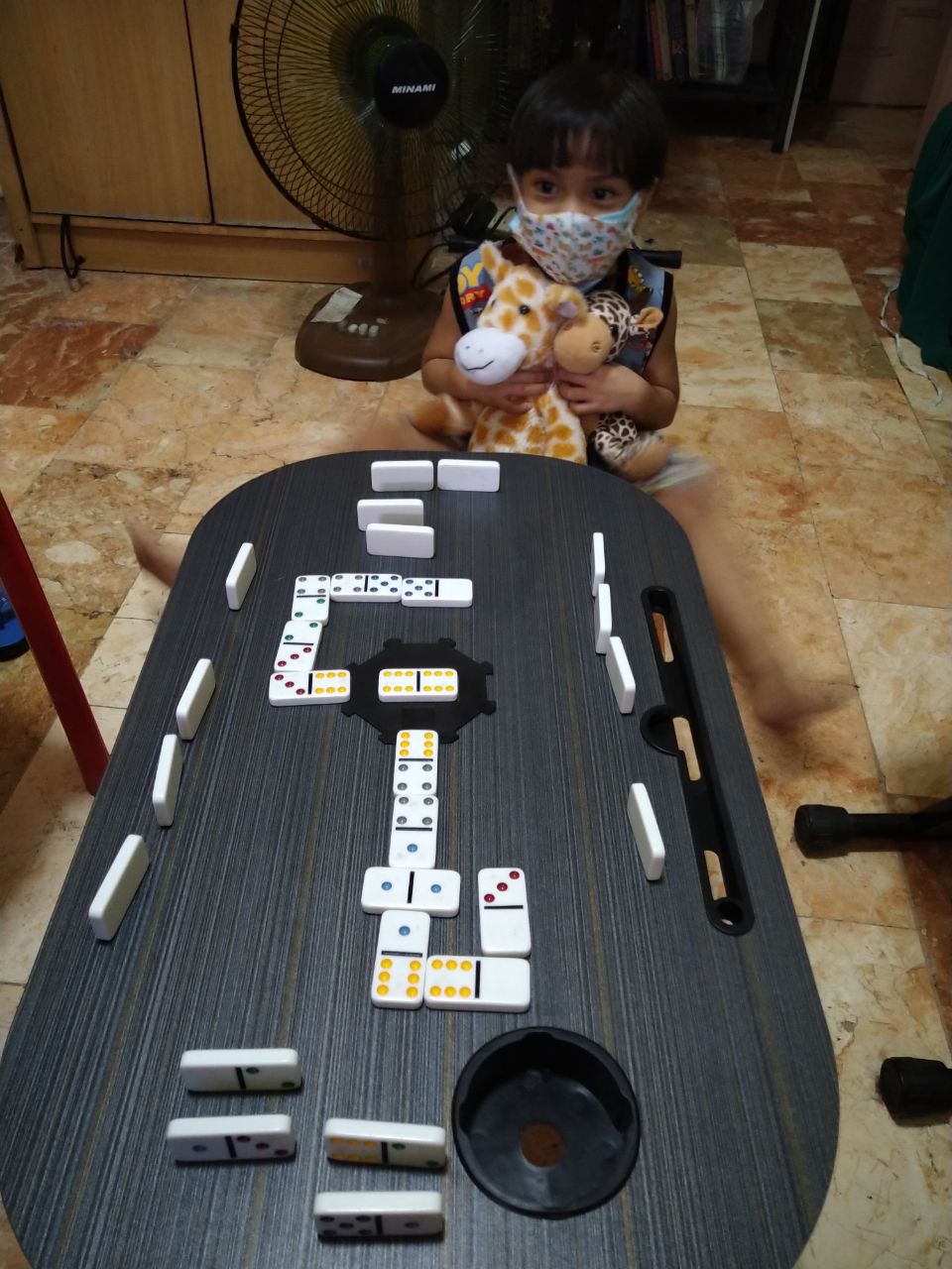 Playing with his&nbsp;Giraffes